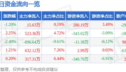 股票行情快报：日上集团（002593）6月12日主力资金净买入15.63万元