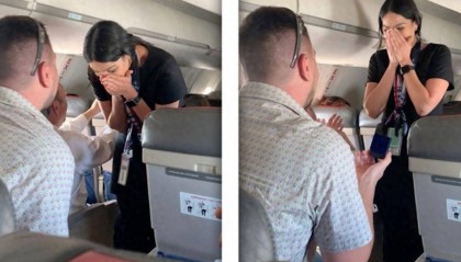 男子向飞机上女友求婚答应后飞机坠毁