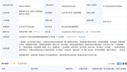 宁德时代在梁山投资成立新能源公司